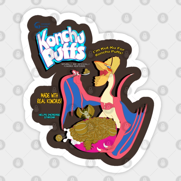 Konchu Puffs Sticker by Jblumdesigns